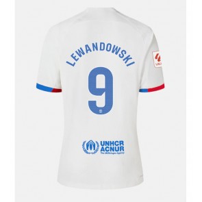 Barcelona Robert Lewandowski #9 Udebanetrøje Dame 2023-24 Kort ærmer